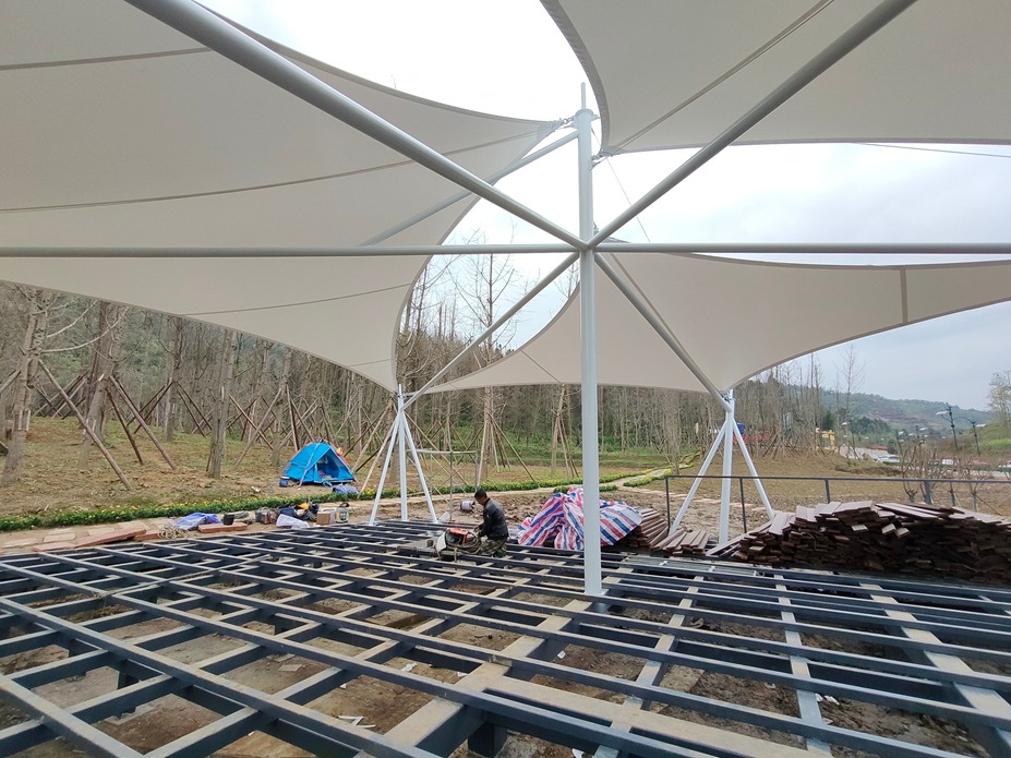 什邡蓥华山森林步道景观膜结构工程照片5_成都膜结构案例