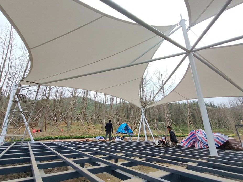 什邡蓥华山森林步道景观膜结构工程照片6_成都膜结构案例
