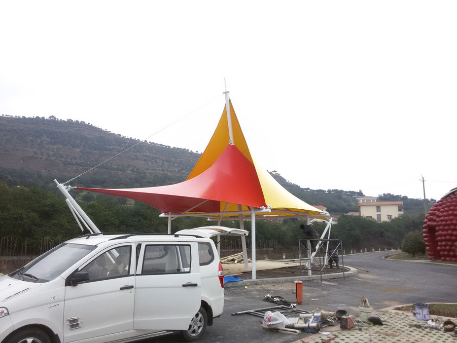 双流三星杨梅基地景观张拉膜工程照片10_成都膜结构案例