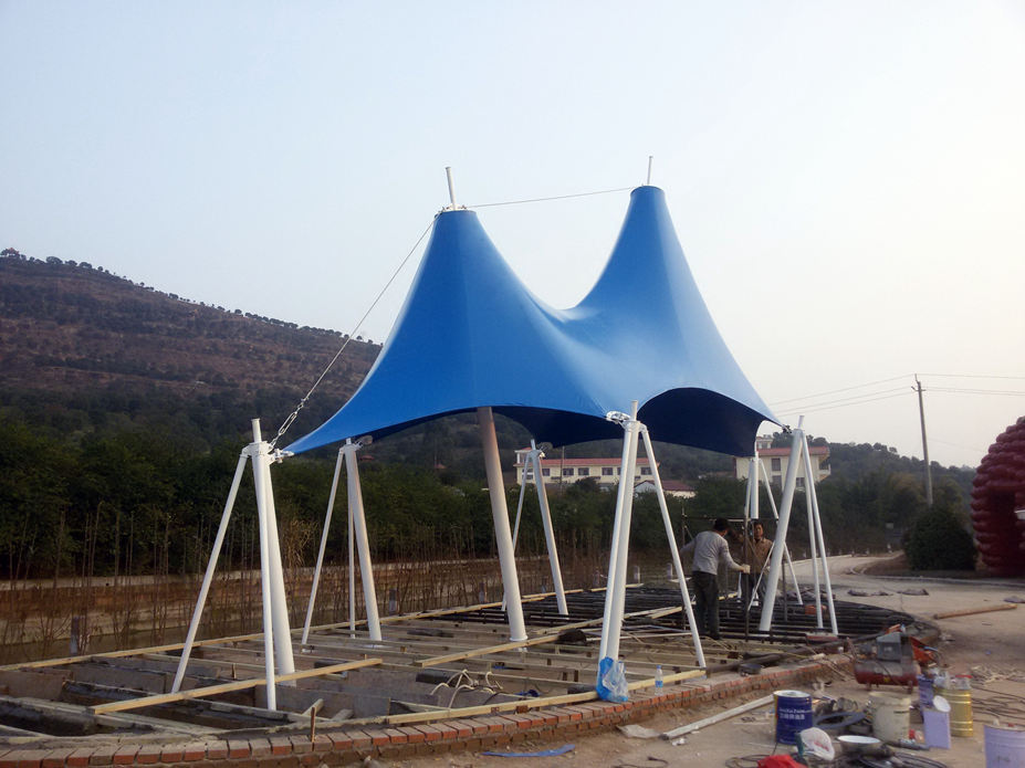 双流三星杨梅基地景观膜结构工程照片5_成都膜结构案例