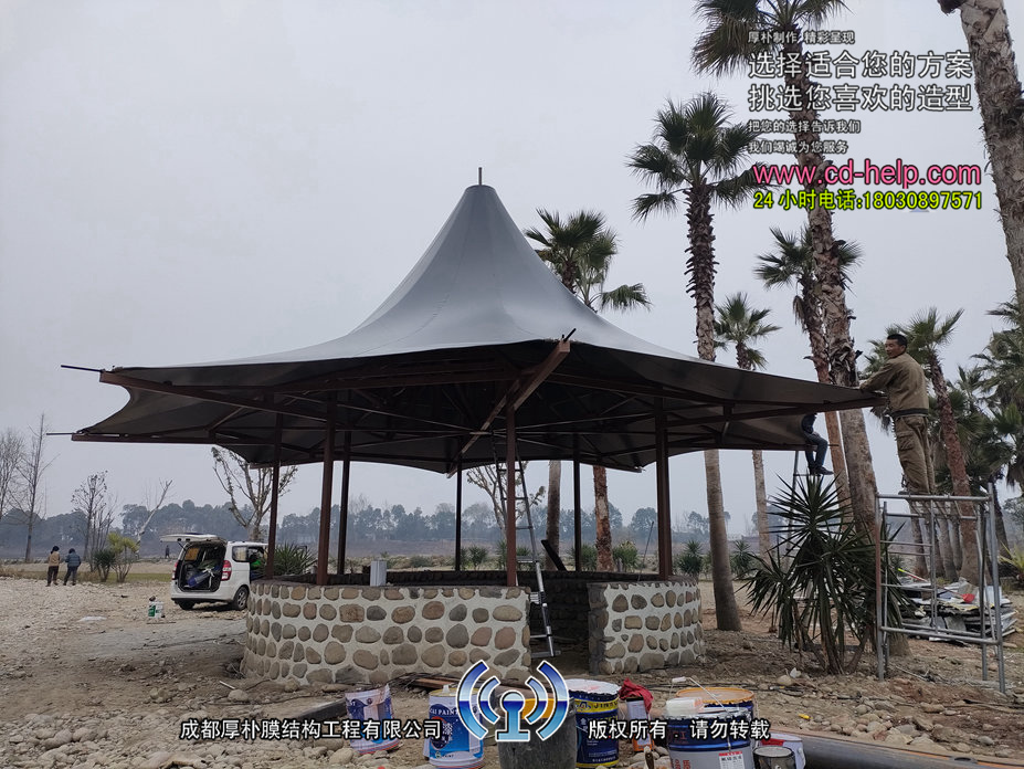 大邑景观膜结构实景图