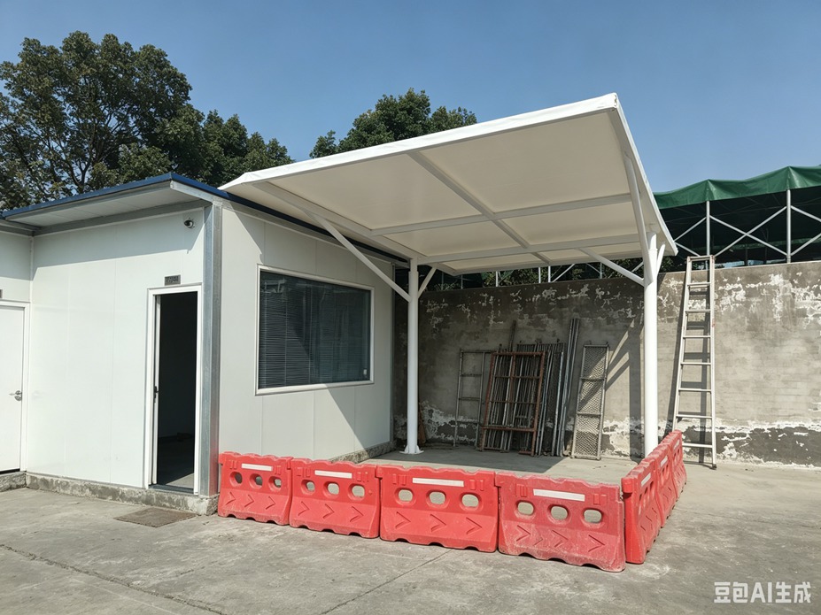 富士康车棚膜结构工程照片9_成都膜结构案例
