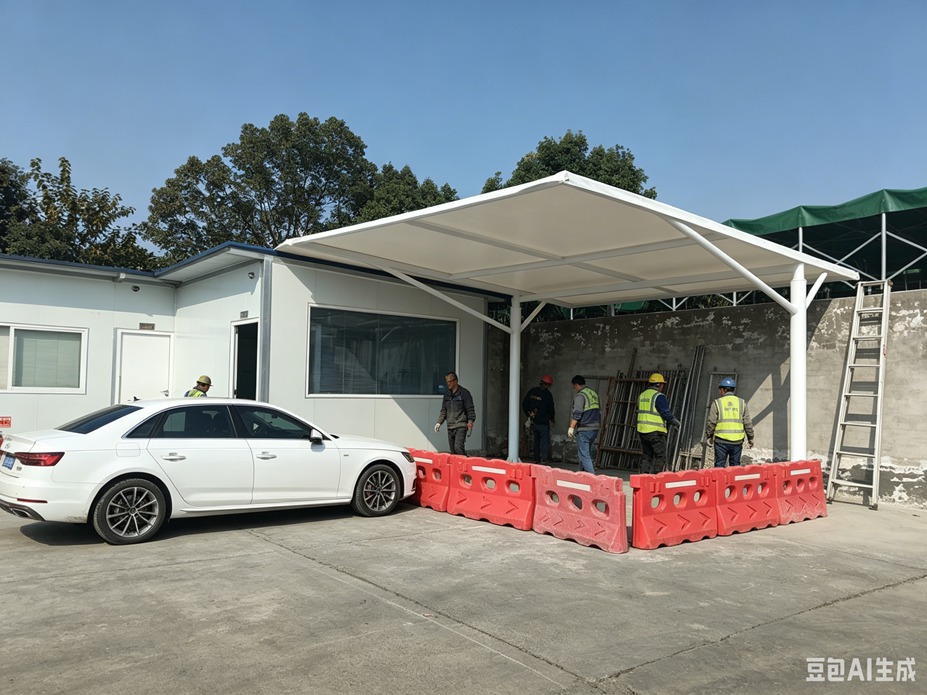 富士康车棚膜结构工程照片12_成都膜结构案例