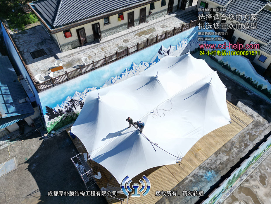 平武森林公园休闲膜结构实景图