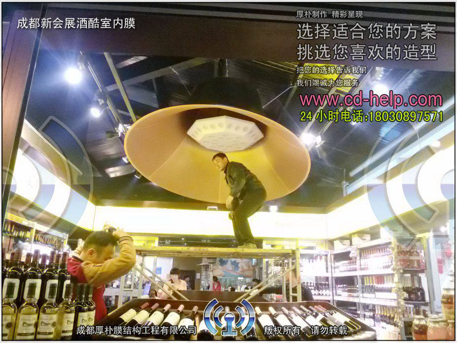 成都新会展酒酷室内膜工程照片6_成都膜结构案例