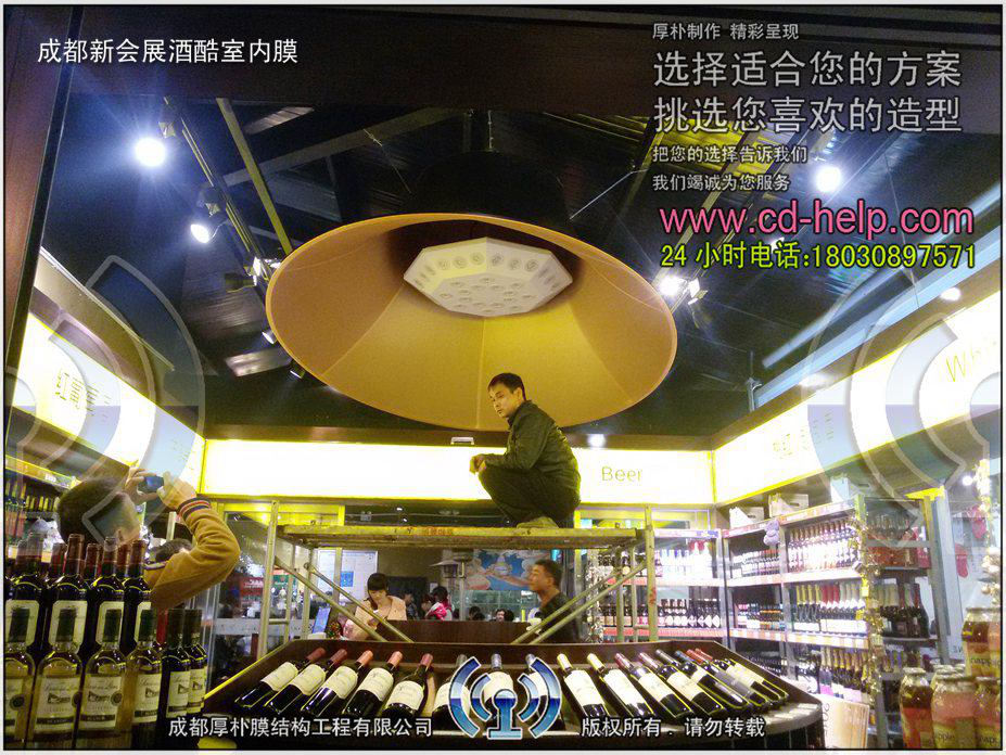 成都新会展酒酷室内膜工程照片7_成都膜结构案例
