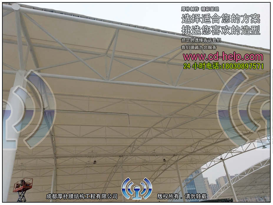 成都白家海鲜市场膜结构工程照片3_成都膜结构案例