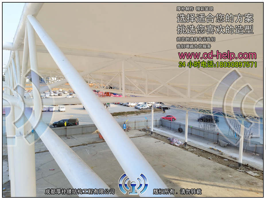 成都白家海鲜市场膜结构工程照片7_成都膜结构案例