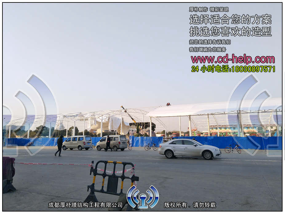成都白家海鲜市场膜结构工程照片9_成都膜结构案例