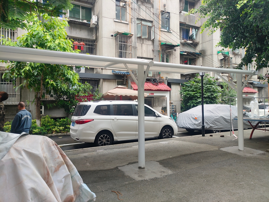 成都长寿苑车棚膜结构工程照片12_成都膜结构案例