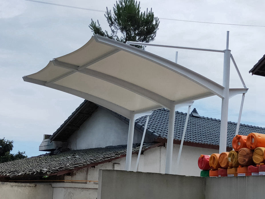 浦江猕猴桃基地加肥站膜结构工程照片5_成都膜结构案例