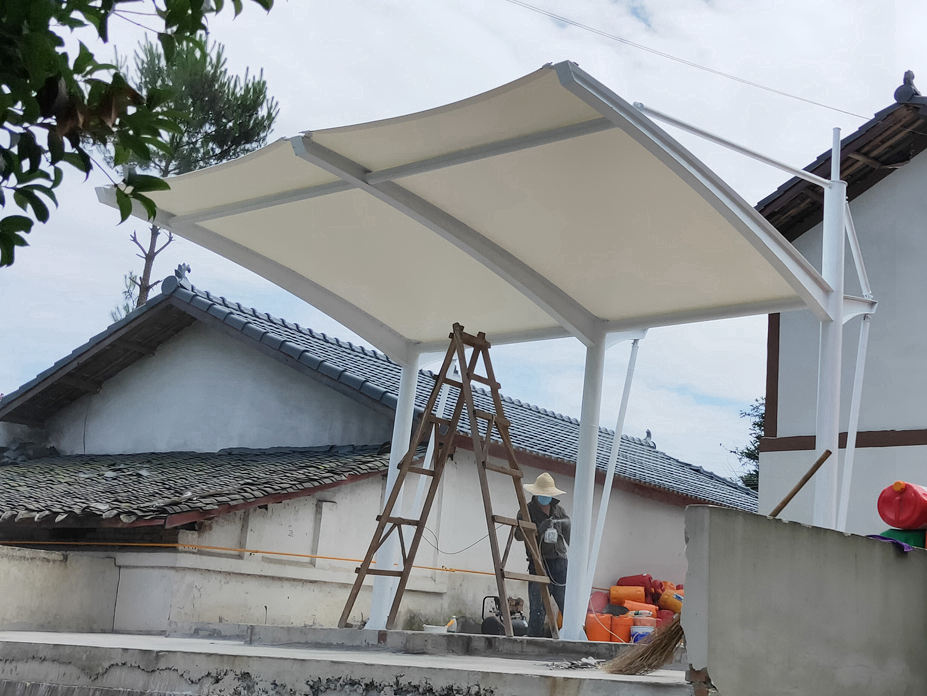 浦江猕猴桃基地加肥站膜结构工程照片6_成都膜结构案例