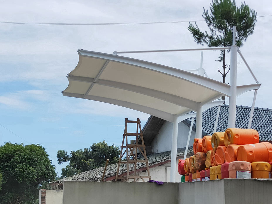 浦江猕猴桃基地加肥站膜结构工程照片9_成都膜结构案例