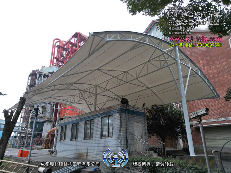 淮口博磊过磅站膜结构工程照片5_成都膜结构案例