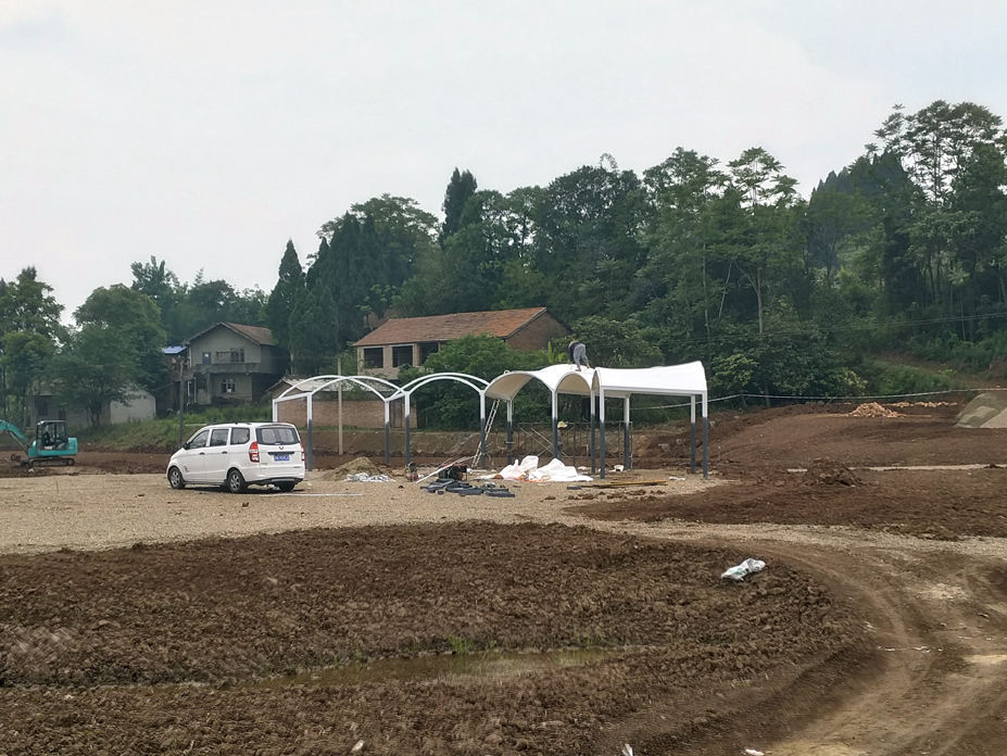 资阳九曲禾川广场走廊膜结构工程照片12_成都膜结构案例