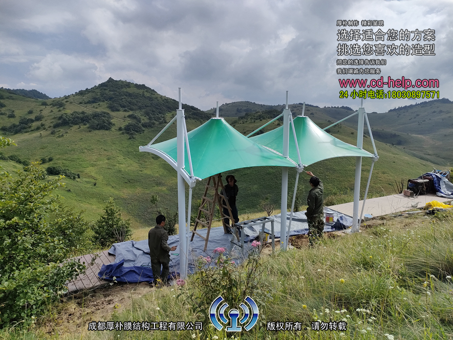 陕西安康神田大草原膜结构工程照片6_成都膜结构案例