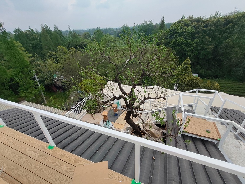青城山天空之境钢结构工程照片10_成都膜结构案例